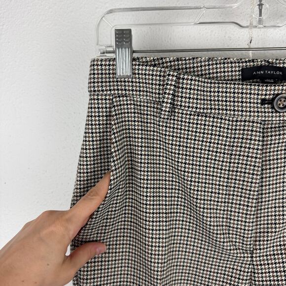 NWT Ann Taylor Houndstooth Wide Leg Trouser - Picture 3 of 6